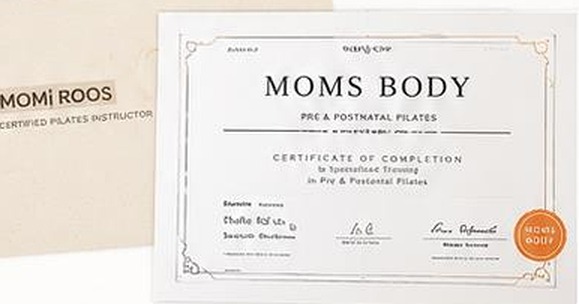 MOMS BODY 수료 인증서